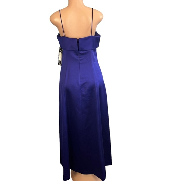 Alex Evenings Purple Satin A-Line Gown Dress - Picture 5 of 7